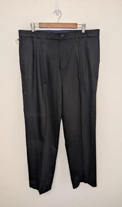 DOCKERS Mens Dress Career Pants Sz 38x32 Black Khaki Classic Fit Flex Waistband - Picture 1 of 7