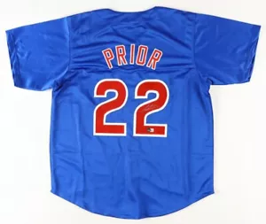 Mark Prior Signed Chicago Cubs Jersey (Beckett) Cubbies Top Draft Pick 2001/ USC - Picture 1 of 7