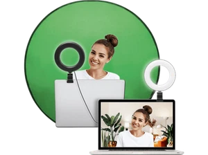 Aro de luz Nacon Bigben, Para vlogging, Telón de fondo verde, LED, Universal - Imagen 1 de 4