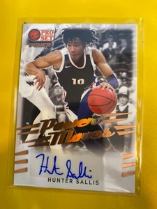 RS19540  2021-22 Leaf Pro Set Power Power Moves #PMHS1 Hunter Sallis AUTOGRAPH