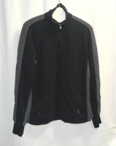 BANANA REPUBLIC Black/Gray Athletic Half-Zip Jacket Men's Size L EUC - Picture 1 of 2
