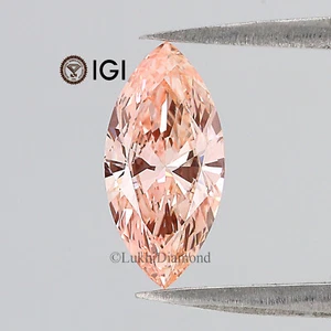 1.01 CT Certificado IGI Corte Marquesa Elegante Color Rosa Vivo VS1 Clarity LabDiamond - Imagen 1 de 9