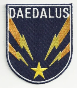 Parche bordado con logotipo de tripulación de barco Daedalus serie de televisión Stargate Atlantis NUEVO SIN USAR - Imagen 1 de 1