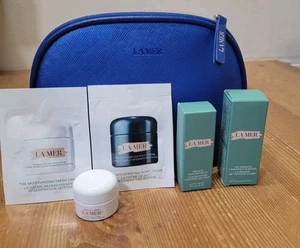 La Mer 6-pcs Travel Gift Set Moisturizers, Eye Concentrate, Cleanser + Bag! NEW! - Picture 1 of 8