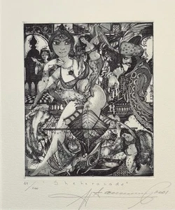 Sergeiy Ivanov: bookplate for Louis Pisane; 2001; in mat - Picture 1 of 2