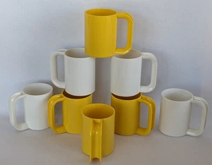 8 Heller MaxMug by designer Massimo Vignelli Melamine 16 oz Stackable Cup MCM - Picture 1 of 6