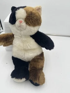 Calico Cat Plush The Bear Factory 2001 Stuffed Animal Kitty Make Meow Noise - Picture 1 of 4