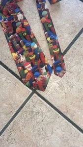 PEZ Ralph Marlin Men Necktie Tie Polyester Pez Candy and Dispensers Made USA 57" - Picture 1 of 5