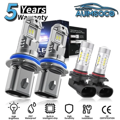 LED Headlight Bulbs For Dodge Ram 3500 2003-2005 2/4-Door Super Bright 80000LM - Image 1 of 4