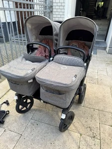Bugaboo Donkey 3 Twin Kinderwagen, Schwarz/Grau, Inkl. Zubehör - Bild 1 von 4