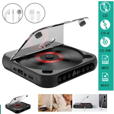 Portable CD Player Personal CD Players with Bluetooth for Car USB Rechargeable - Image 1 of 4