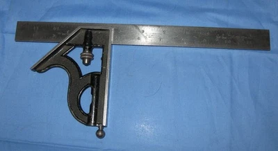 Cabezal de nivel de regla cuadrada combinada Starrett #4 - 2 piezas Foto 1 de 4