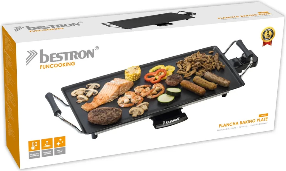Bestron elektrischer Tischgrill-Teppanyaki-Grillplatte, 4 PERSONEN ABP602 - Bild 1 von 4