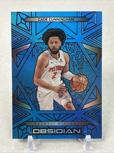 2024-25 Panini Obsidian Cade Cunningham Electric Etch Blue Flood /30 Pistoni - Foto 1 di 2