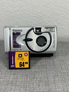 Cámara digital Canon PowerShot A200 2,0 MP - plateada - probada funciona - Imagen 1 de 12