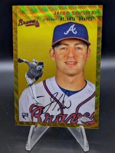 2023 Topps Chrome Platinum Anniversary JARED SHUSTER Gold Wave Refractor RC /50 - Picture 1 of 2