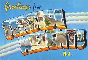 Greetings From Seaside Heights, New Jersey - 1930's - Vintage Postcard Magnet - Picture 1 of 2