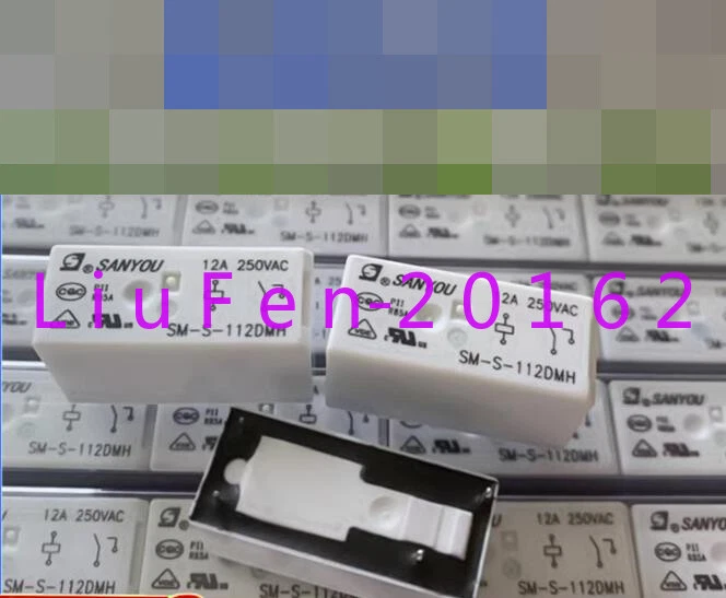 2PCS New SANYOU SM-S-112DMH Relay 4 pin 12A 250VAC 12V - Image 1 of 1