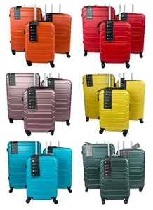 ABS 20/24/28Inch Hard Shell Suitcase Luggage Cabin Trolley Carry On Lightweight - Picture 1 of 32