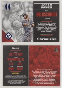 2017 Panini Chronicles Blue /399 Paul Goldschmidt #65