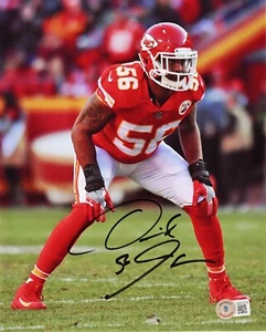 DERRICK JOHNSON SIGNED 8X1O PHOTO AUTOGRAPHED KANSAS CITY CHIEFS C BECKETT COA - Picture 1 of 1