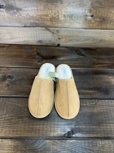 NEW Goodfellow & Co Brown Suede Slippers Men Size 9-10 M - Picture 1 of 11