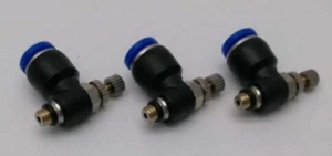 M5 Thread 4mm or 6mm pneumatic Elbow Regulator Throttle Push Fit Air Fitting UK - Picture 1 of 1