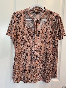 adrienne vittadini women’s XL short sleeve blouse, absolutely gorgeous! - Picture 1 of 11