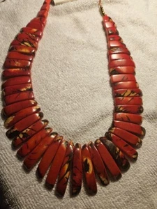 Bio Tagua Nuss Amazonas Halskette - Rot - Bild 1 von 1