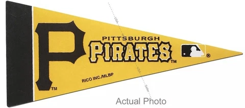 Pittsburgh Pirates MLB Mini Pennant 9"x4", Made in USA Pennant Pack Of 8 - New Cover