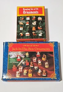 Vintage Christmas Giftco Inc. Small Hanging Ornaments (2 Boxes) Jack-In-The-Box - Picture 1 of 6