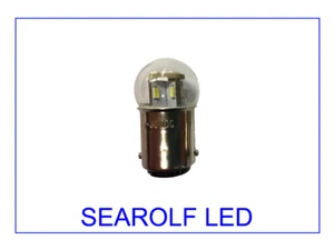 LED BA15S BASE, SUPER BRIGHT, WHITE, LONG LASTING, MARINE, MG12-12-W .. - Picture 1 of 3