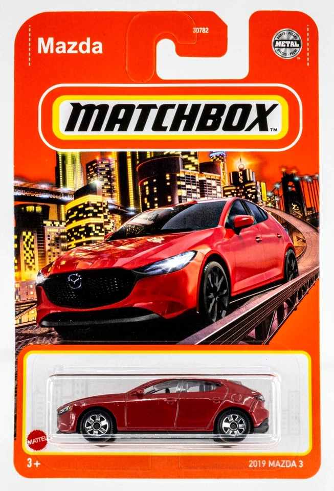 Matchbox #41 2019 Mazda 3 rojo oscuro | FSC Foto 1 de 1