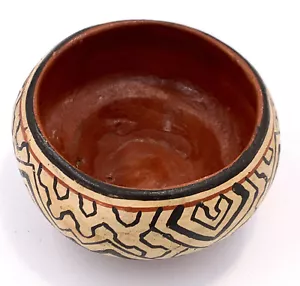 Vaso cerimoniale ceramica fatto a mano Shipibo Shamane Perù commercio equo e solidale - Foto 1 di 6