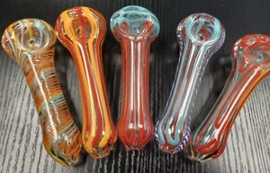 😎 BOGO FREE ✨🔥 LRG 4.5" TAMAÑO TUBOS DE MANO DE VIDRIO CON DISEÑO COLORIDO ✨ COLOR RDM - Imagen 1 de 16