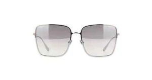 Tom Ford Heather TF739 16B Silver Square Metal Sunglasses Frame 60-17-140 - Picture 1 of 2