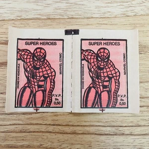 1980 Marvel Super Heroes Reyauca Venezuela Sticker 2 packs RARE White Back - Picture 1 of 3