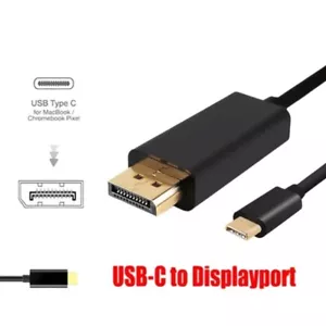 USB-C auf DP Kabel 1,8m TV Monitor Adapter für Macbook iPad Pro Laptop - Bild 1 von 4