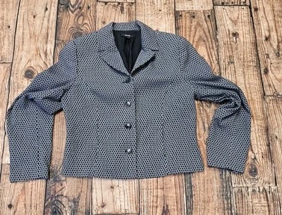 Женский блейзер Alfani размер 12, белые и черные шашки  - Изображение 1 из 4