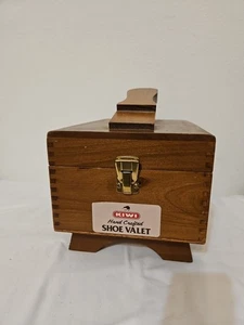 Vintage KIWI handgefertigter Diener Schuhputz Holz Schwalbenschwanz Box - Bild 1 von 8
