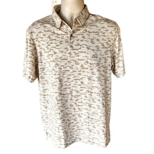 Adidas Go To Camo Polo Golf Shirt Pullover Tan Mens M NWT Embroidered AJGA - Picture 1 of 8