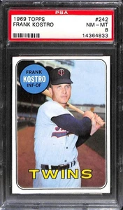 Frank Kostro 1969 Topps #242 PSA 8 casi nuevo-como nuevo 14364833 - Imagen 1 de 2