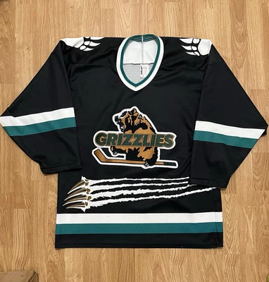 Vintage Denver Utah Grizzlies IHL Hockey Jersey Black Bauer NHL 90’s Mens Medium - Image 1 of 4