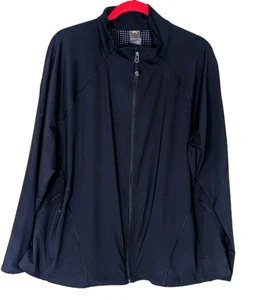 Women's SHAPE Activewear Black Full Zip Jacket Plus Size 2X  - Picture 1 of 9