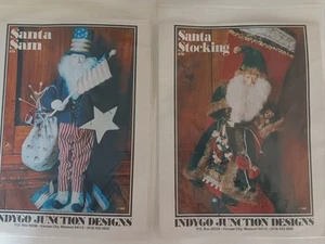 Vintage Indygo Junction Santa Patterns, Amy Martin, Uncut, Circa 1992 - Picture 1 of 3