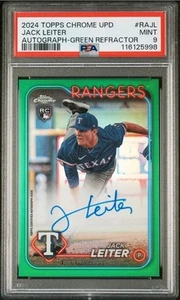 2024 Topps Chrome Update - Autographs Jack Leiter #RA-JL Green /99 - PSA 9 - Bild 1 von 2