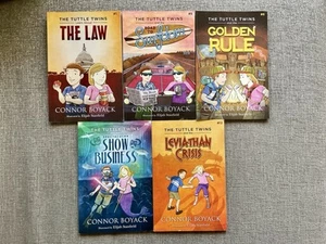 Lot of 5 THE TUTTLE TWINS, Connor Boyack. 1, 5, 6, 8, 12. Homeschool Excellent - Picture 1 of 2