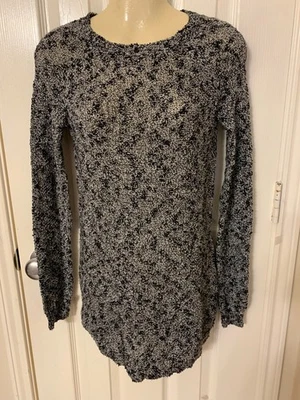 SO Suéter Túnica Pullover Mujer Talla XS Negro Gris Jaspeado Mezcla Algodón Usado en Excelente Condición Foto 1 de 3