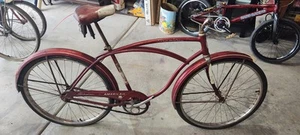 Vintage 1966 Red Schwinn American cruiser bicycle Bendix Chrome Rims S-7 - Picture 1 of 11