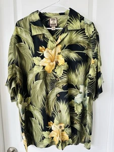 Tommy Bahama Hemd Herren Seide Hawaii Blumen Knopfleiste Camp Aloha XL - Bild 1 von 4